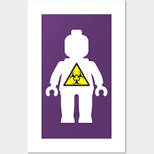 White Minifig with Radioactive Symbol Posters and Art